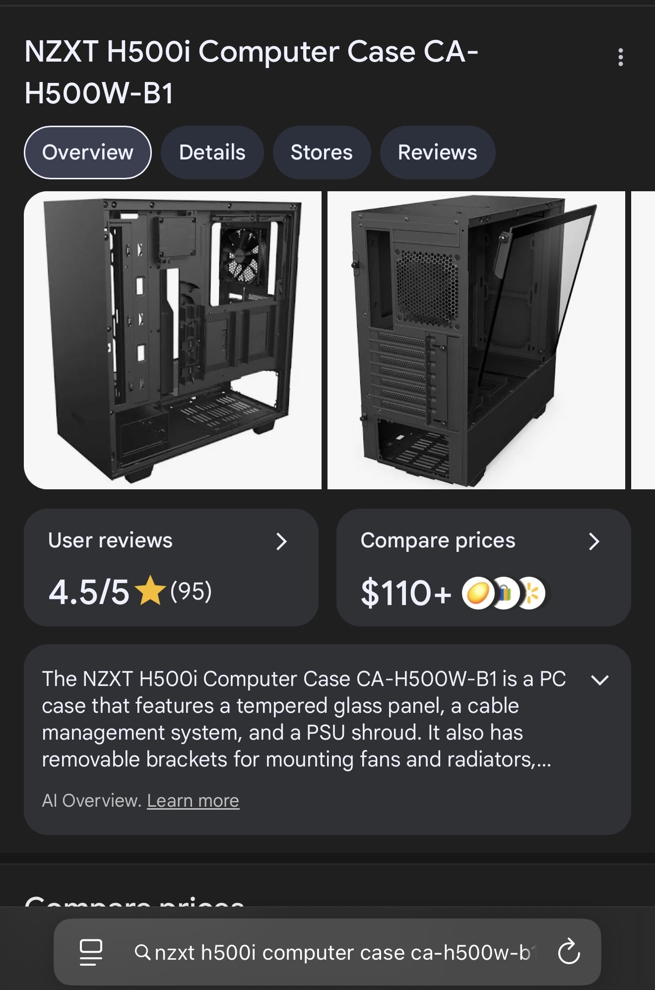 NZXT H500i Pc Case