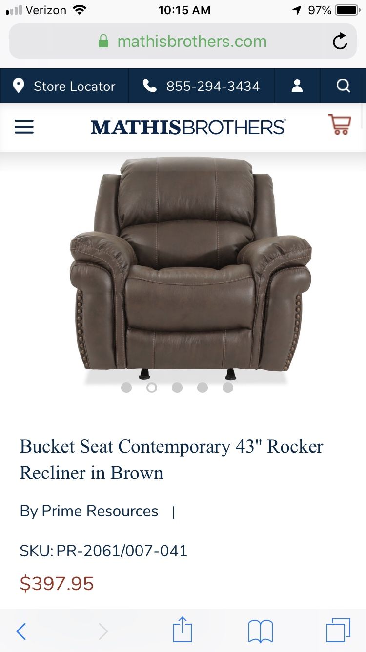Make an offer!! Two Mathis brothers recliners!