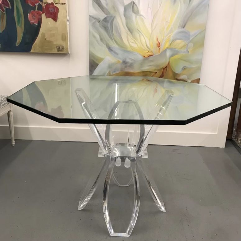 Modern Dining Kitchen Glass Table (Delivery Service Available)