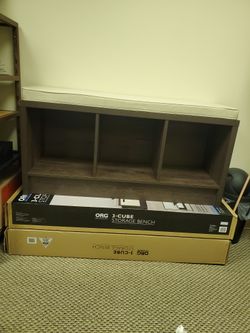 3 Cube Storage Organizer Bench
