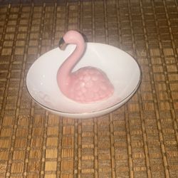 Flamingo Ring Holder Jewelry Tray Desktop Display Organizer Decor Trinket Dish