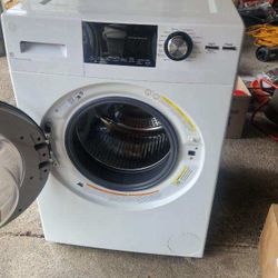 2.4 cu. ft. Compact White 120-Volt Ventless Electric All-in-One Washer Dryer Combo