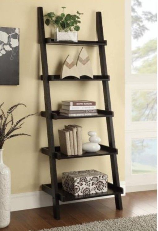 Cappuccino Ladder Bookshelf