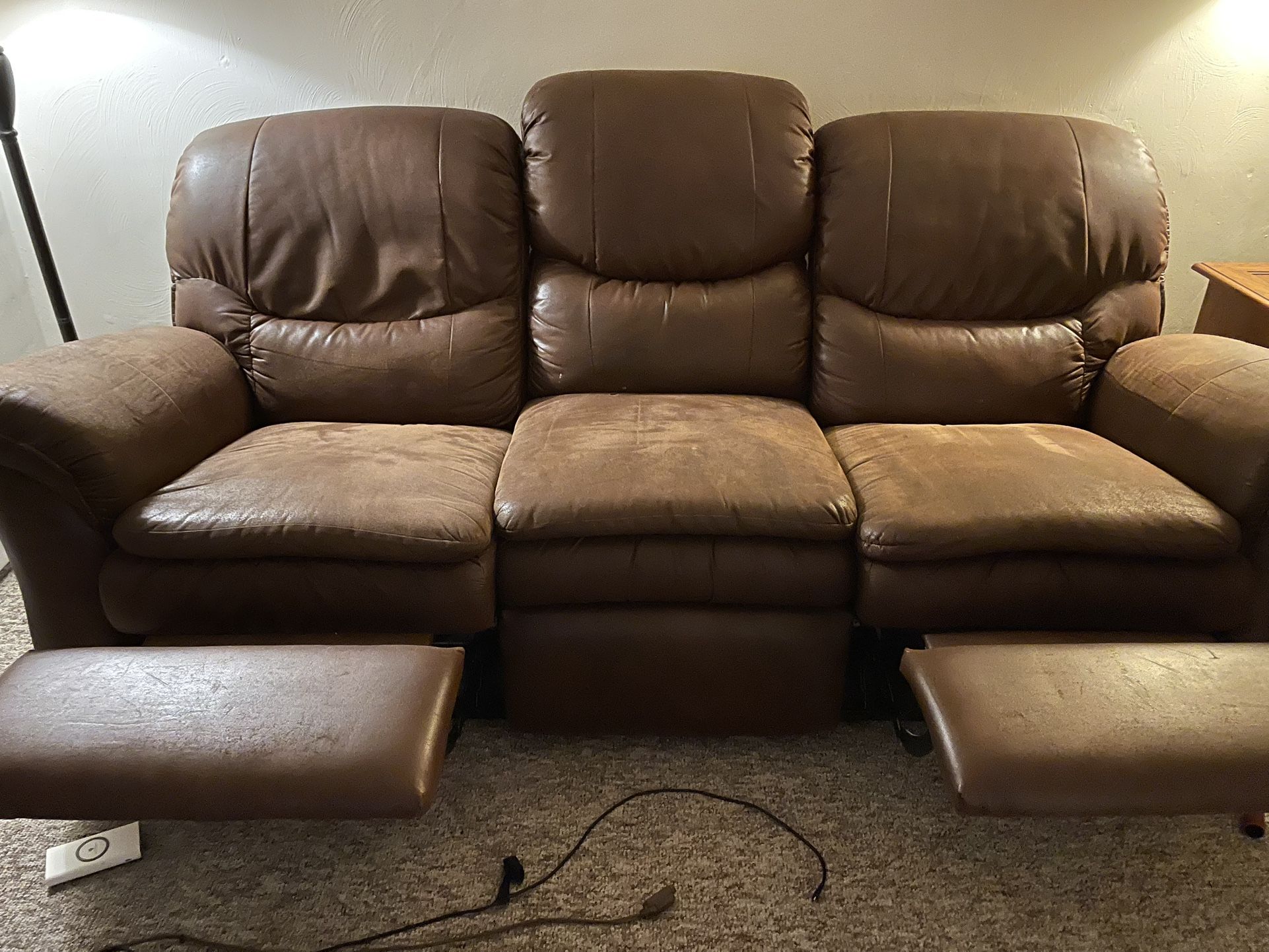Brown Leather Couch