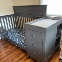 Crib With Changing Table And Mattress 