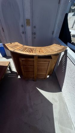 Folding Teak Bar