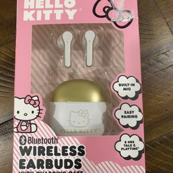 Hello Kitty Wireless Earbuds With Charging Case Bluetooth