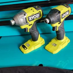 RYOBI IMPACT DRILLS  MODEL PBLID02 $75  MODEL PS ID01 $60  BROTHERS  NO BATTERY NO CHARGER.  LIK  NEW CONDITIONS