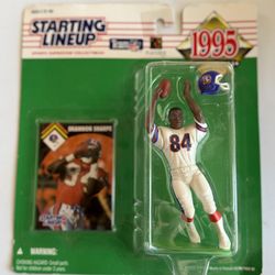 1995 Kenner Starting Lineup action figure of Denver Broncos Hall of Fame tight end Shannon Sharpe