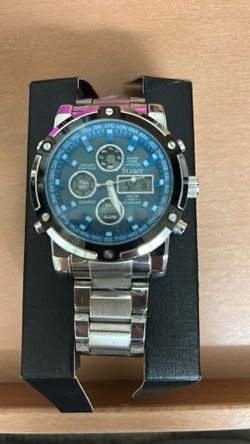 Reloj Stauer Hombre Dial Azul Grande - World Time - Ladera Ranch