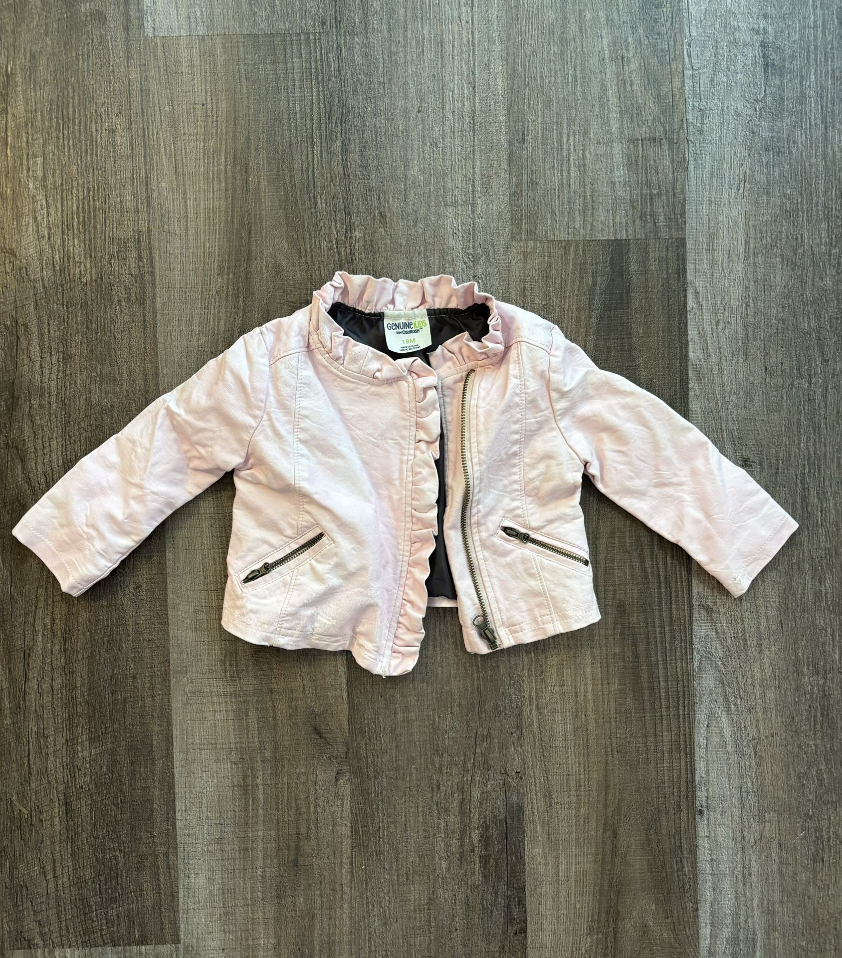 Genuine Kids by Oshkosh Faux Leather Jacket 18 Mo.
