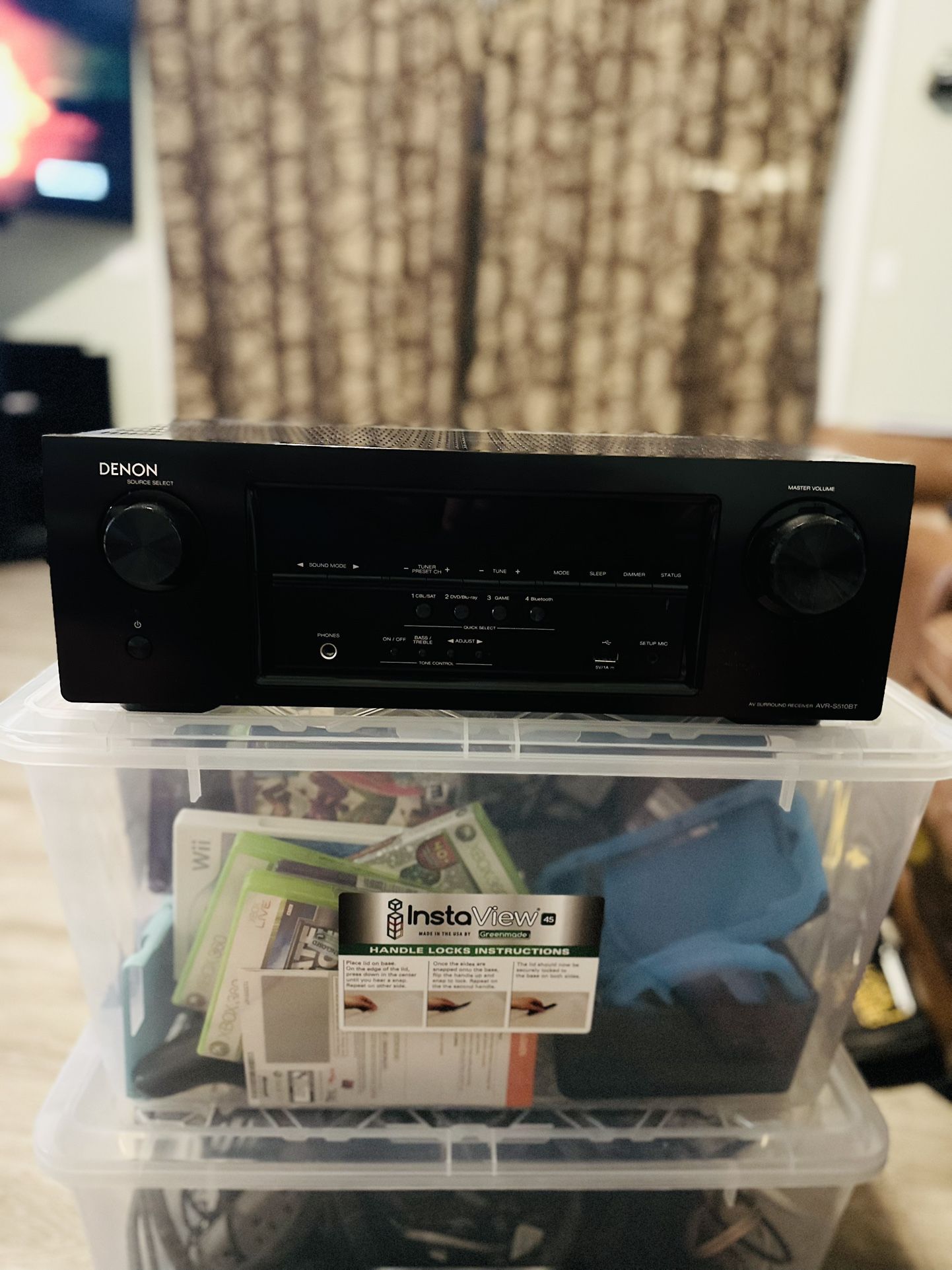 Denon AVR-S510BT 5.2-channel home theater receiver with Bluetooth®