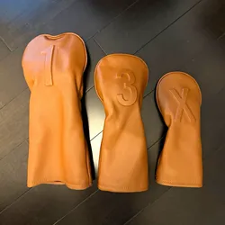 Vessel Leather Brown Headcover Set
