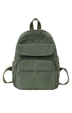 Small Aesthetic Corduroy Backpack