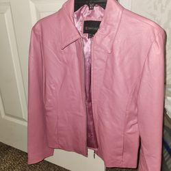 Pink Leather Medium Jacket 
