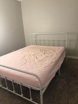Queen frame and mattress
