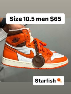 Jordan retro 1s starfish 10.5 men or 12 women