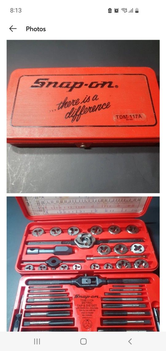 Snap-on Tap and Die Set