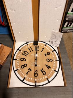 Farmhouse clock 24” wall Art