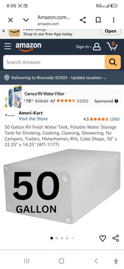 50 gallon fresh water tank