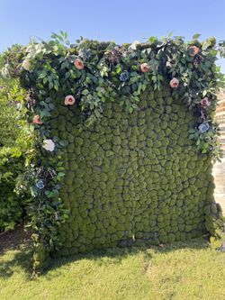 Flower Moss Wall Backdrop