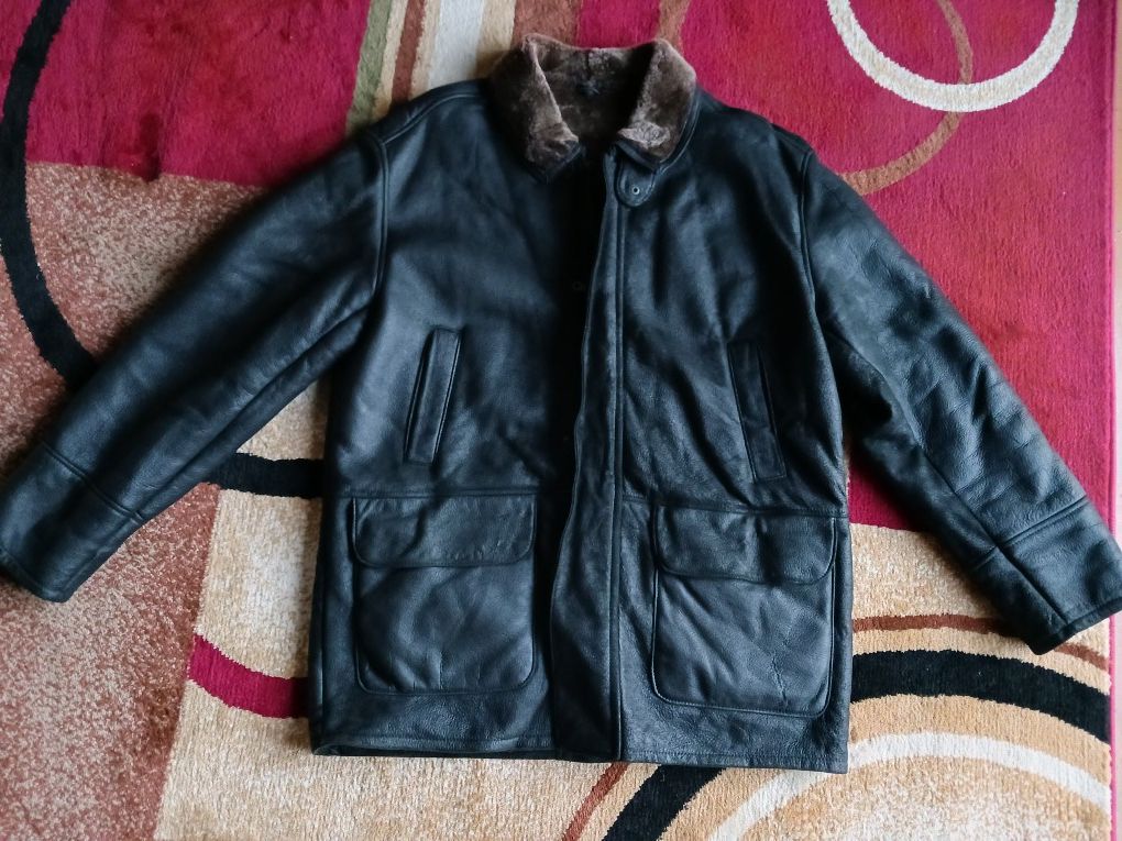 PARKA Men's Real Lamb Skin Warm Size XL