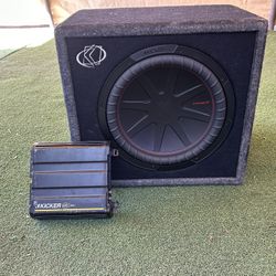 Kicker Subwoofer With Kicker Amp