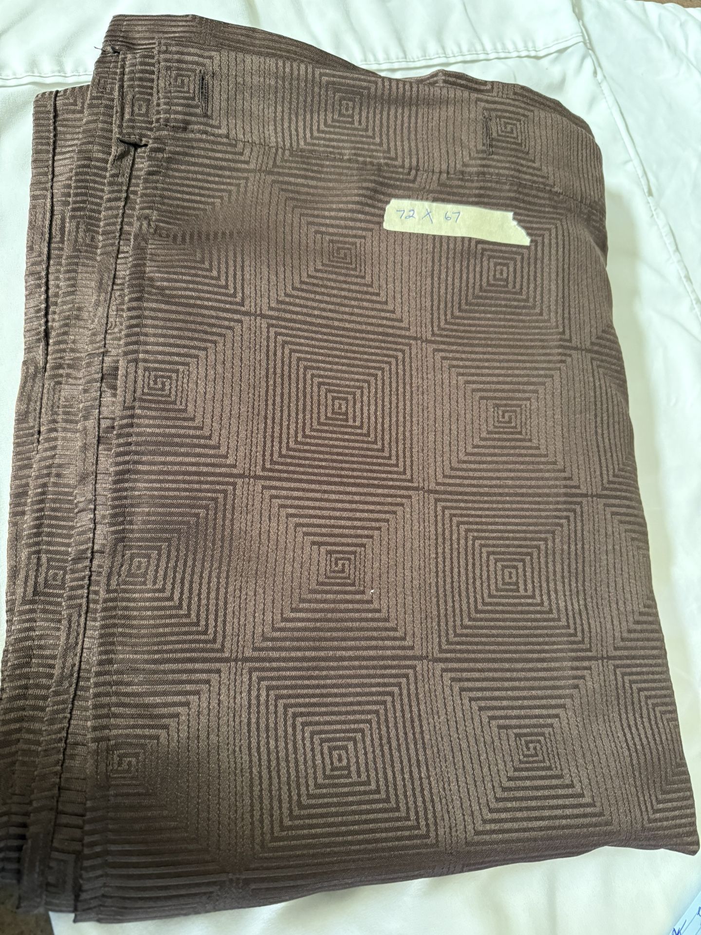 Shower Curtain Chocolate Brown 72x67”