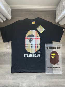 BAPE A Bathing Ape Check by Bathing Tee ‘Black/Beige’