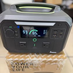 AMPACE ANDES 600 PRO PORTABLE POWER STATION FAST CHARGING-FOR CAMPING.RVS.EMERGENCY ADAPTORS FOR CAR AND HOME RECHARGE  Flash Recharge] Achieve an imp