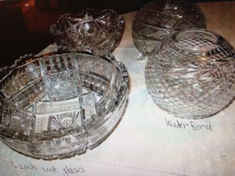 Waterford & Czech Crystal Bowls