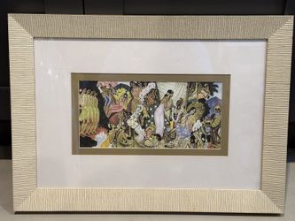 Framed Hawaiian Island Scene Print, Matted