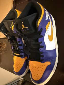 Nike Air Jordan 1 Retro Mid Lakers Size:9.5