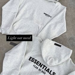 light oatmeal essentials hoodie 
