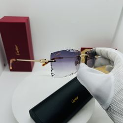 Small C Cartier Sunglasses Frame Customized Lenses 