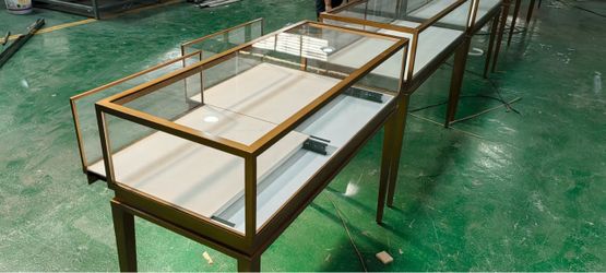 Luxury Brass LED Jewelry Displays
