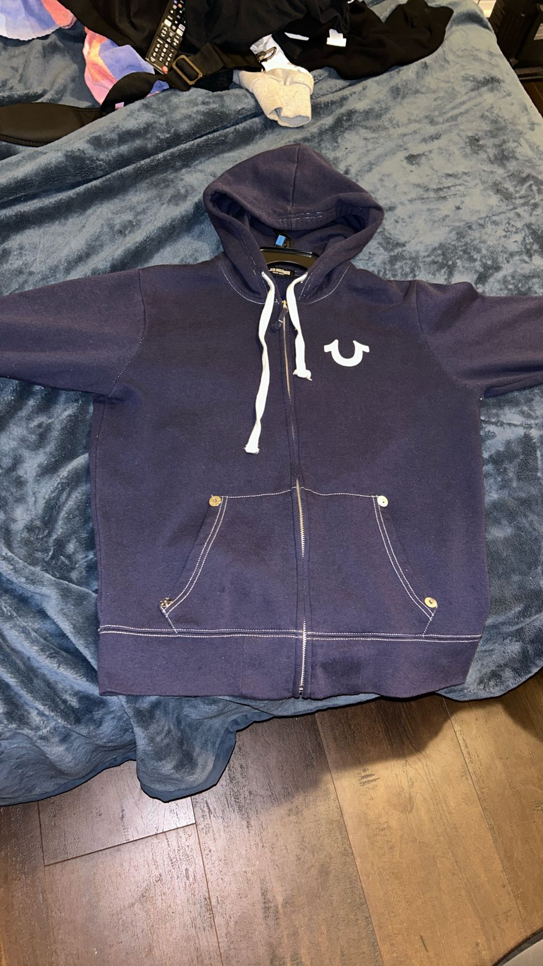 Navy Blue True Religion Zip Up (Medium Size)