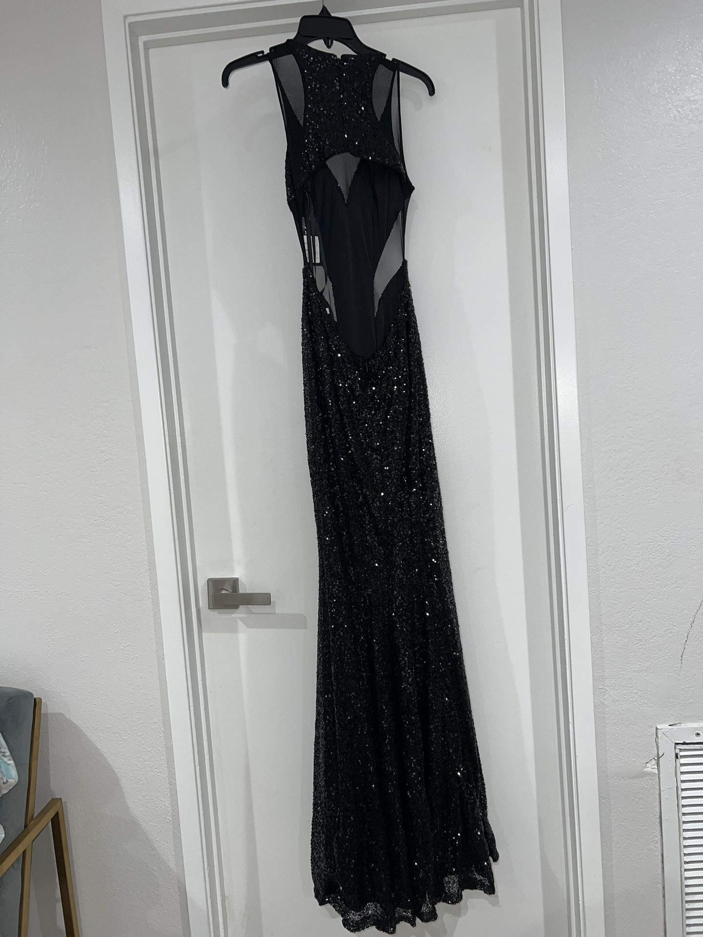 Black Sequin Prom Dress