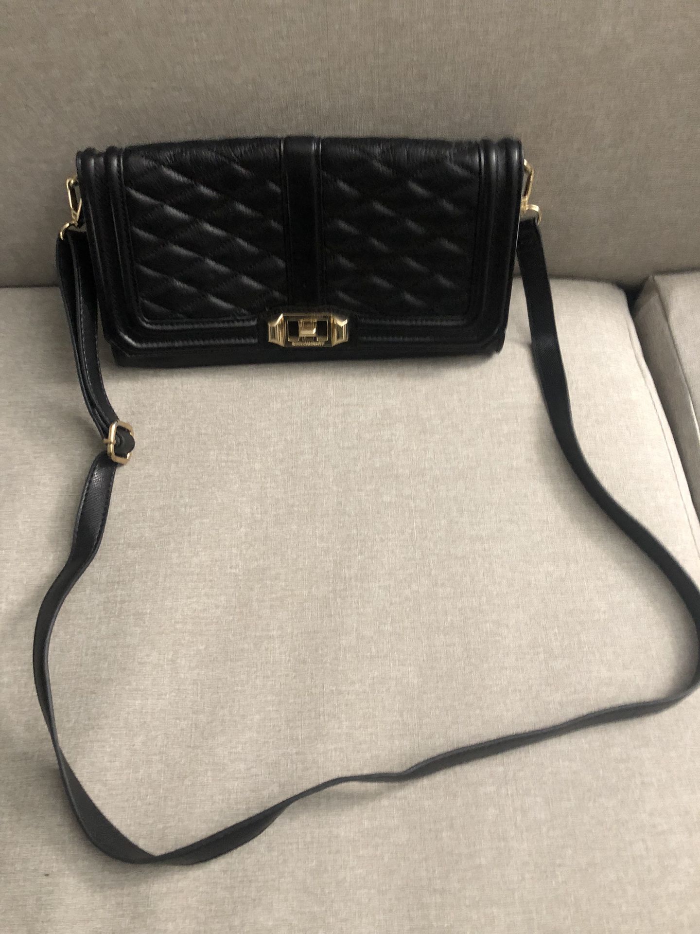 Rebecca Minkoff Jumbo Love Quilted Genuine Leather Crossbody Shoulder Bag