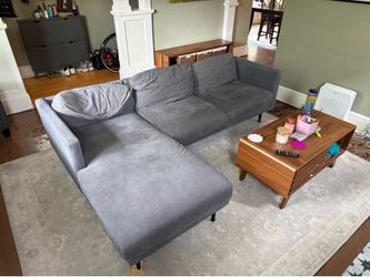 Free gray couch (as is)