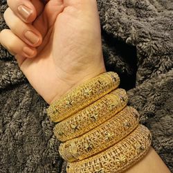 Gold Plated Bangles 