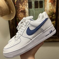 Nike Air Force 1 Low '07 LV8 White Deep Royal Blue sneakers  