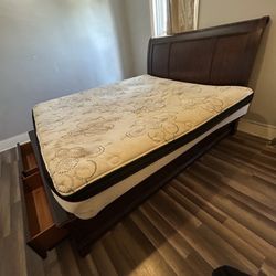 Quality Queen Size Wooden Bed Frame With Storage