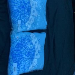 Sp5der hoodie sky blue 