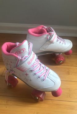 Size 4 Roller Derby Girls' Sparkles Lighted Roller Skates