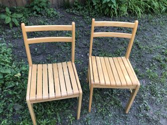 Wooden chairs