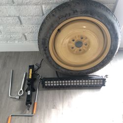 Spare Tire, Light bar, Jack Arm 