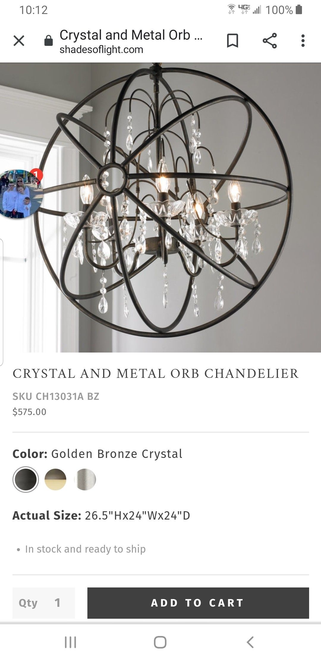 Orb chandelier