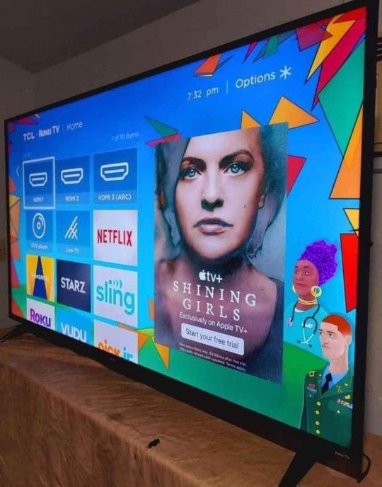 🔴TCL 65"   4K  SMART TV  LED  HDR  With  APPLE TV   DOLBY  VISION  FULL  UHD  2160p 🟢( FREE  DELIVERY )  🟠NEGOTIABLE 🔴