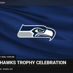 Seahawks trophy Celebration